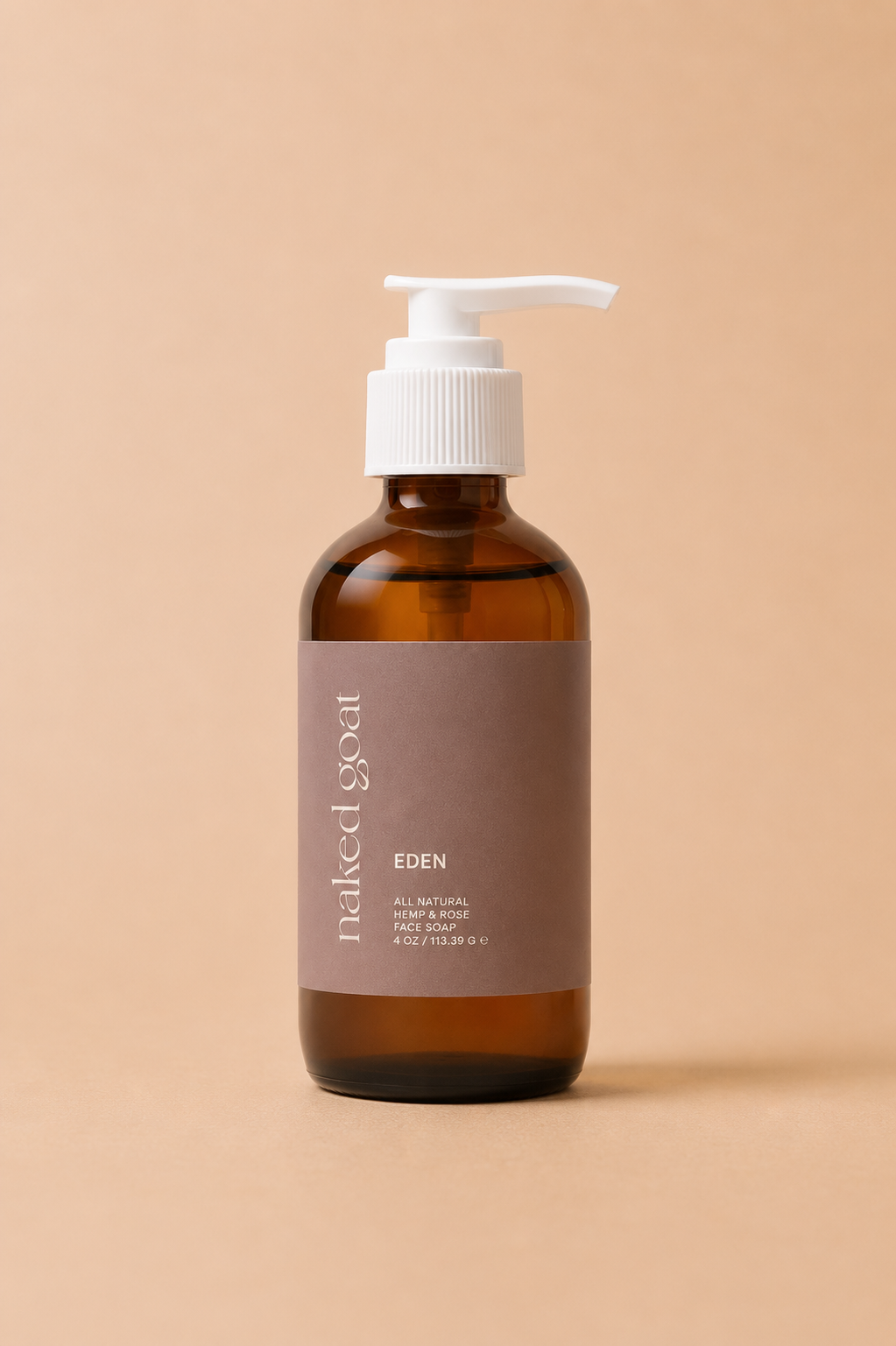 Naked Goat Eden botanical facial cleanser with rose, geranium and ylang ylang
