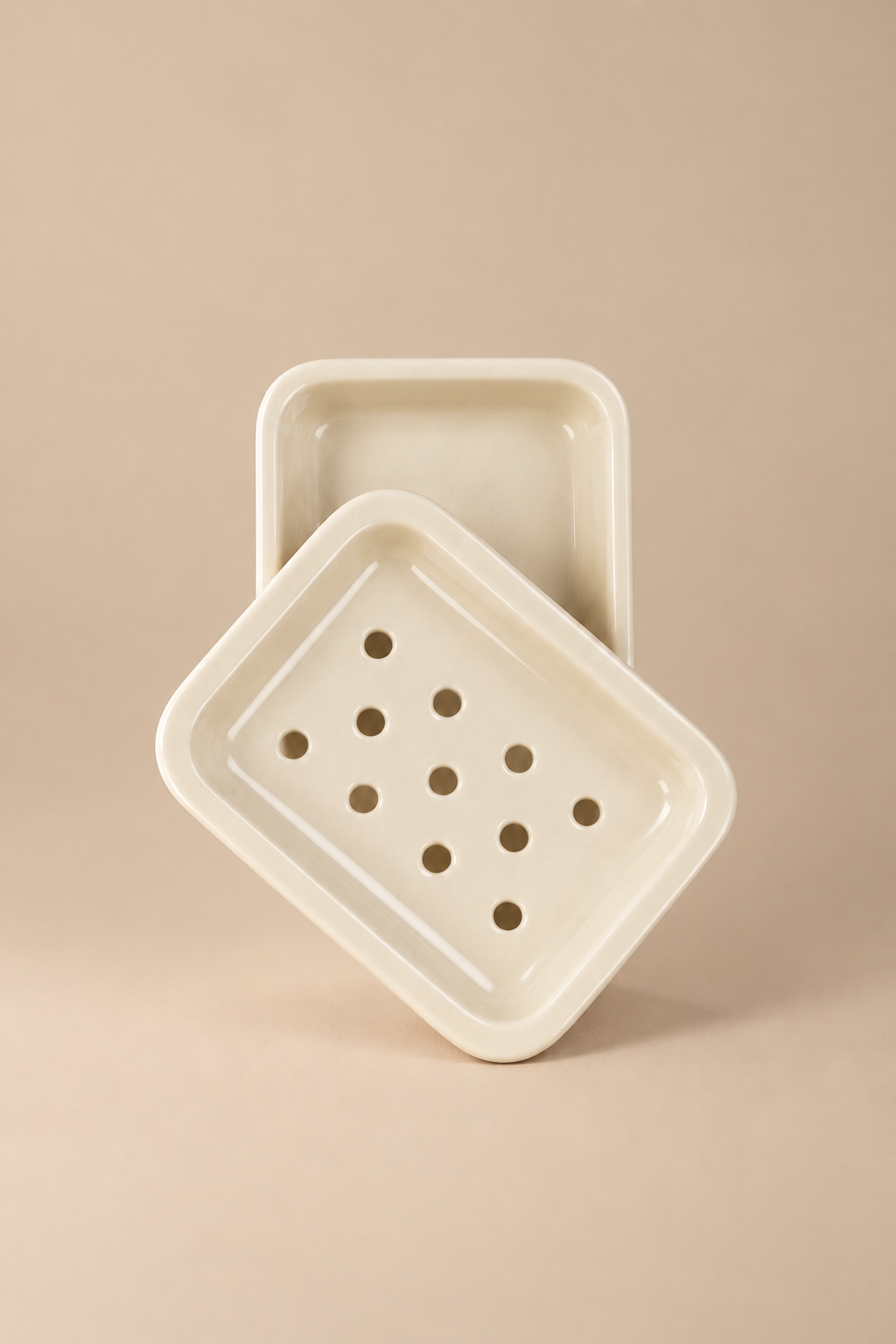 Stone White enamel soap dish