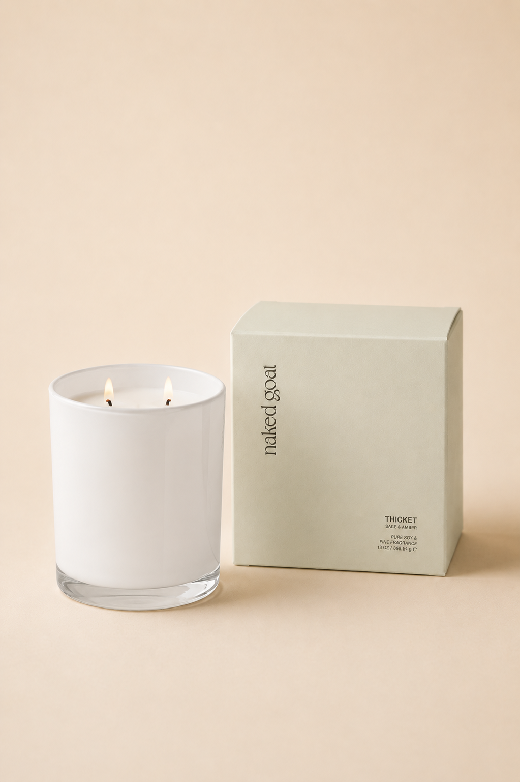 Naked Goat Thicket 13 oz Soy Candle with sage and amber fragrance