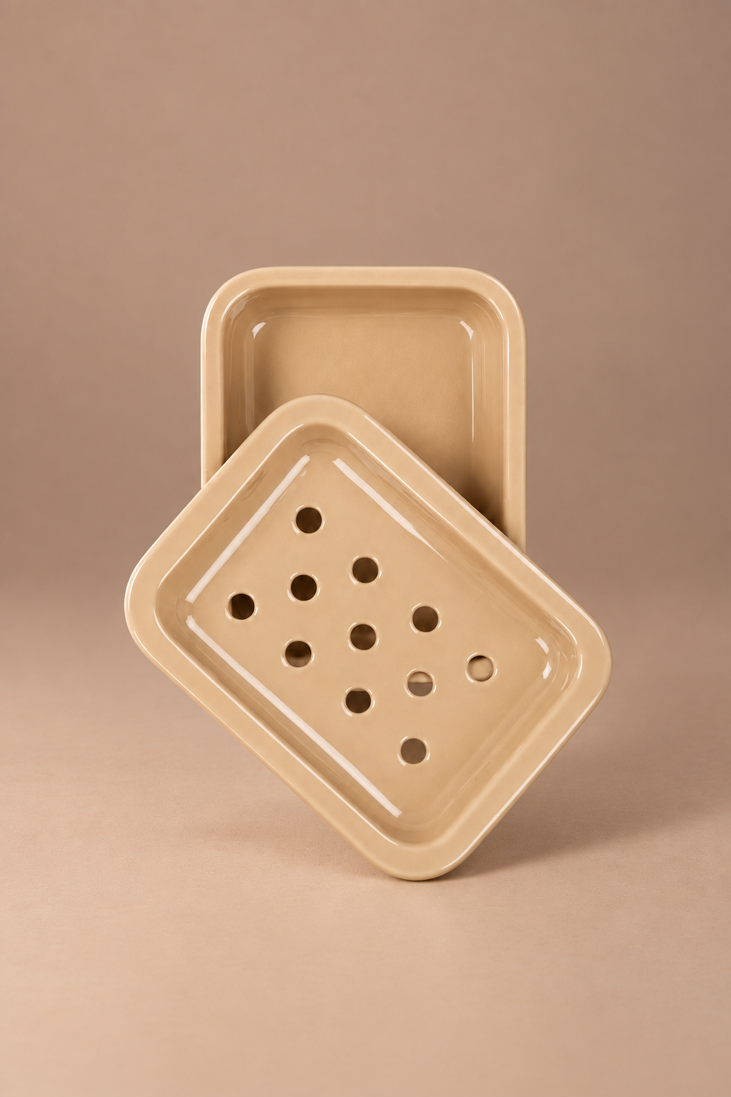 Mushroom enamel soap dish