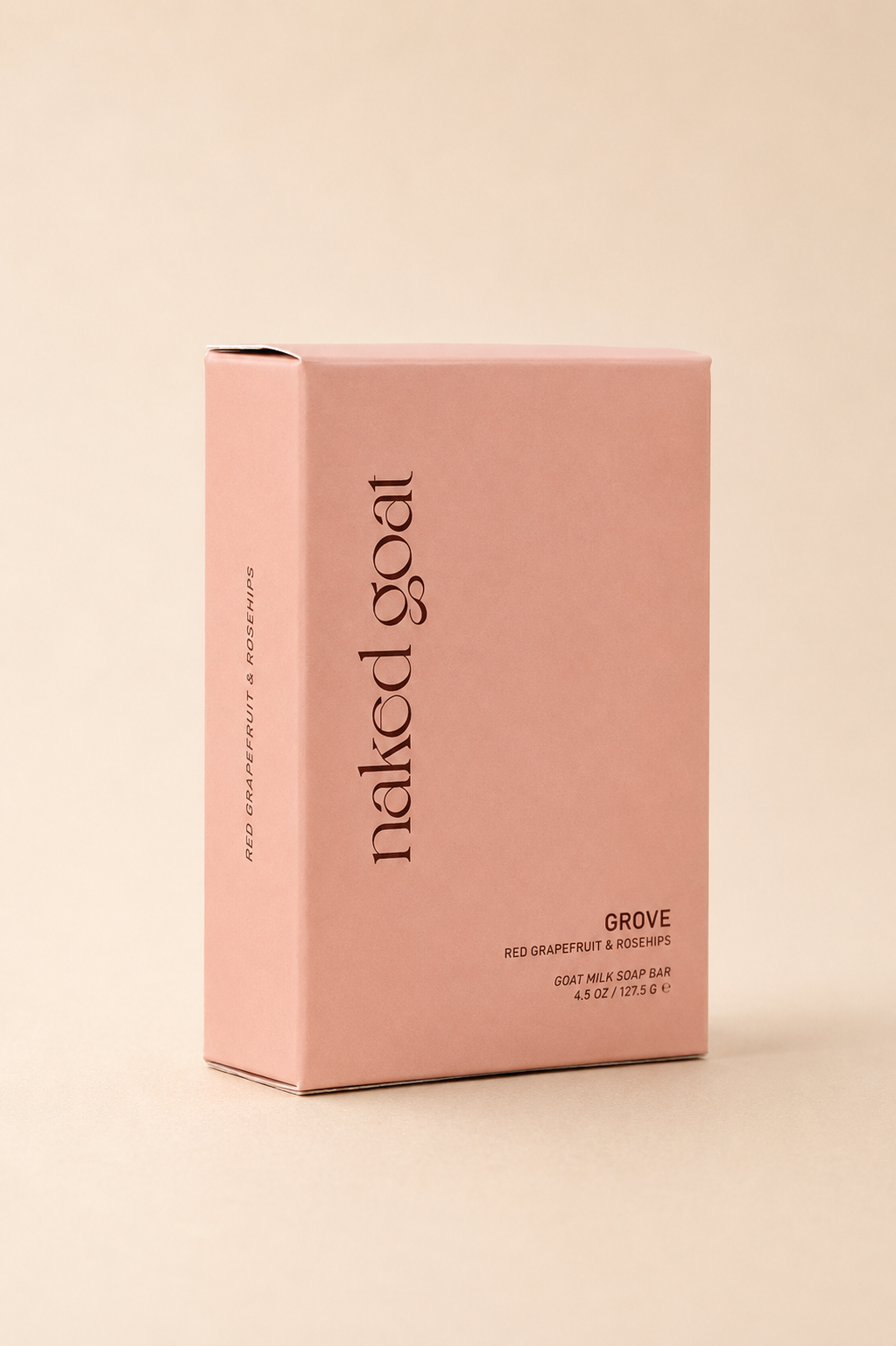 Pink Grove Goat Milk Soap bar with red grapefruit essential oil